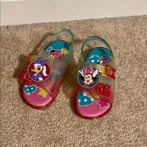 Disney Pink and Red Sandals with Cartoon Character Straps